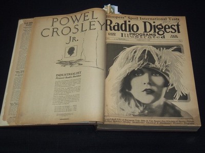 1926 JAN-NOV RADIO DIGEST ILLUSTRATED MAGAZINE BOUND VOLUME- BASEBALL - KD 3351C