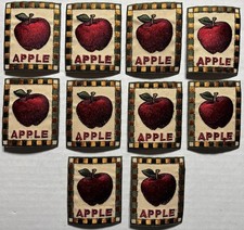 Apple Patch Embroidered Iron On Country Farm Lot Of 10 New