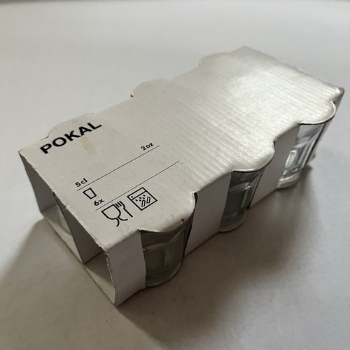 NEW - IKEA Pokal 21143 Pack Of 6 2oz/5cl Clear Glass Shot Glasses - 第 5/5 張圖片