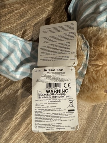 GUND Bedtime Bear Animated Plush Talks Sings Candle 2012 NEU - Bild 7 von 8