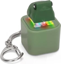 Croaking Frog Keyboard Fidget Toys Keychain with Sound, Lights and Charging Port