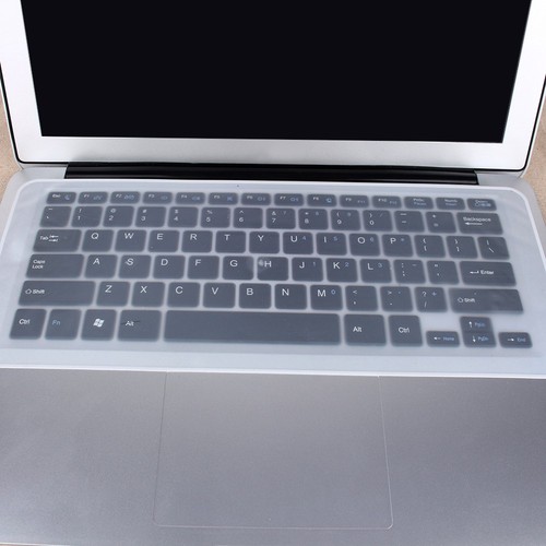 Ultra Thin Clear Silicone Keyboard Cover Skin Protector For 15-17in Laptop FY - Afbeelding 6 van 7