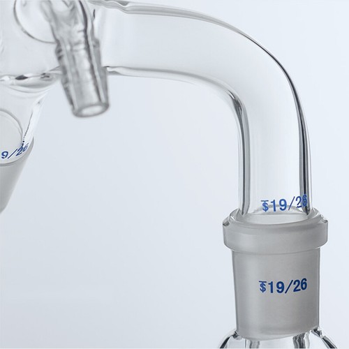 Vacuum Three-Pronged Receiving Pipe Standard Ground Dovetail Glass Tube Lab - Picture 4 of 8