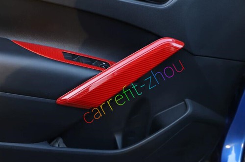 RED Carbon ABS Interior Accessories Cover Trim For Toyota Corolla Cross 2022 23 - Picture 6 of 12