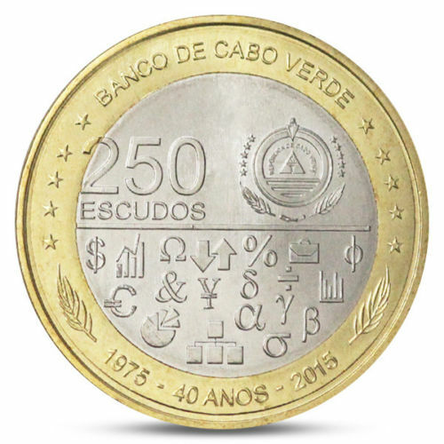 CAPE VERDE, 250 Escudos, 2015, Commemorative 40th Years of Independence, UNC - Afbeelding 1 van 3