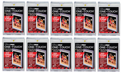 (10) Ultra Pro One Touch Magnetic Card Holders 130pt w UV Protection 81721