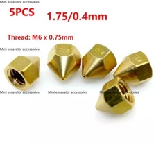 5PCS Nozzle Fitfor TierTime UP 3D printer accessories with 1.75/0.4mm Copper