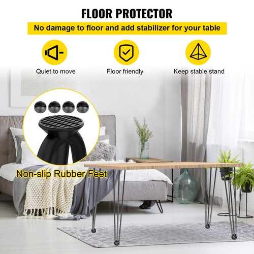 VEVOR Patas de Mesa de Horquilla Juego 4 Patas de Mesa de Escritorio 28 Pulgadas - Imagen 5 de 12