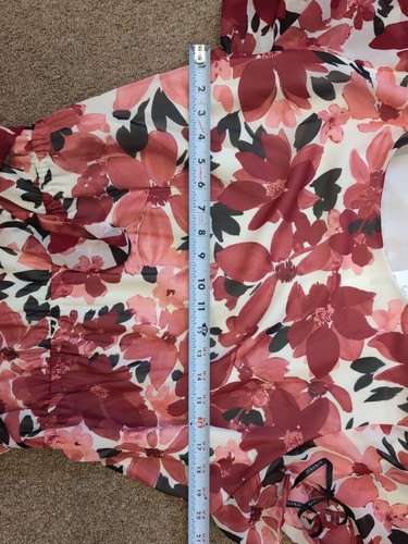 Alfani Plus Size Flutter Sleeve Printed Dress, Pink/white, Sz. XXL - Picture 2 of 3