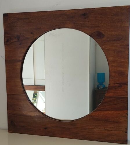 Espejo Diseño, Vintage, En Raíz, Gran Belleza, Madera