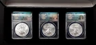 2017 (P, S, &W) Silver Eagle Complete Mint State Set! All 3 ANACS graded MS 70!