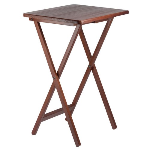 WINSOME WOOD End and Side Tables 19.06" 5-Piece Solid Wood Snack Table Walnut - Picture 7 of 9