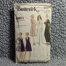 Butterick 6007 Size 12 Jacket and Dress Vintage clothing pattern