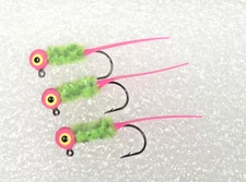 Hand tied crappie jigs/ wedge tail jigs 1/16oz