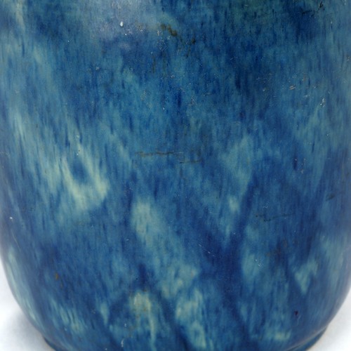 Arti e Mestieri Zanesville Vaso in ceramica blu 1920 circa - Foto 8 di 10