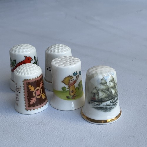 1984 Fine Porcelain Thimbles Lot of 5, London - Picture 12 of 13