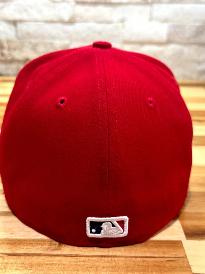 NEW ERA 59FIFTY St. Louis Cardinals MLB Red Fitted Hat Size 7 Molina #4 Black UV - Image 3 of 4