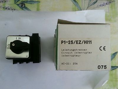  Moeller Leistungstrenner Einbau-Schalter P1-25/EZ/HI11 NEU, 25A 5,5KW 3-pol. 