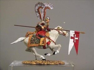 Tin-Soldier-semi-collector-painted-Polish-hussars-54-mm-the-Middle-Ages