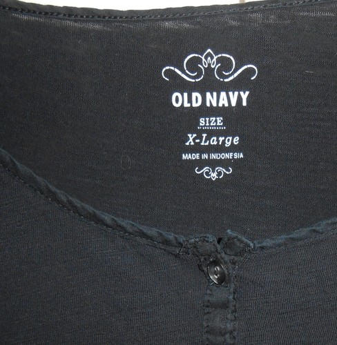 Vintage OLD NAVY Women’s Long Sleeve Top, X-Large, Black - Picture 3 of 4