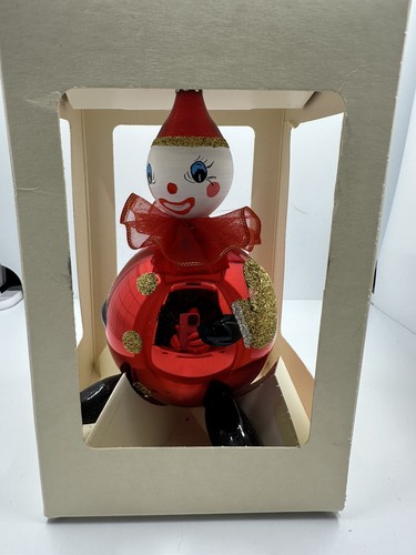 Pier 1 exklusives Sammlerstück handbemalt Glas Clown Ornament Künstler signiert - Bild 7 von 7