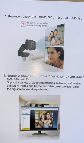 FOTOCAMERA WEB HD 1080P con MICROFONO INTEGRATO CANCELLAZIONE RUMORE - Foto 8 di 9