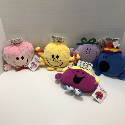 LITTLE MISS Plush Complete Set Sunshine Hugs Bossy Naughty Chatterbox With Tags - Picture 1 of 21