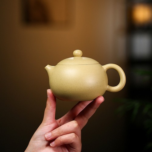 220ml Xishi Pot Real Yixing Zisha Green Clay Marked Tea Pot Handmade On Sales - Picture 1 of 17