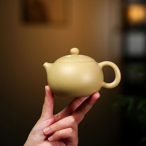220ml Xishi Pot Real Yixing Zisha Green Clay Marked Tea Pot Handmade On Sales - Picture 2 of 17