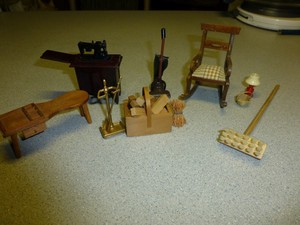 Vintage Shackman Dollhouse Cobblers Bench Chair Metal