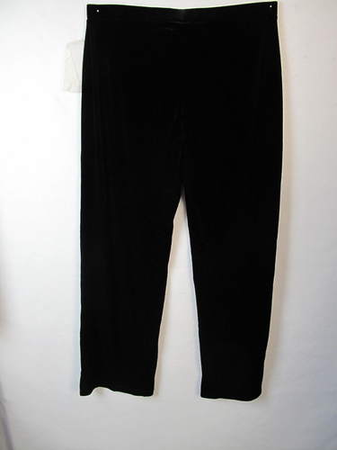 NWT JONES NEW YORK Velvet Pants Womens Sz XL Black Stretch - Picture 6 of 7