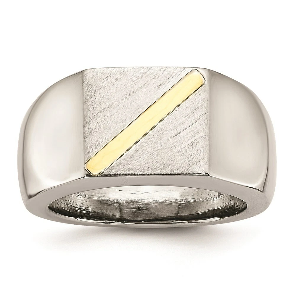 Brushed gold 2024 signet ring