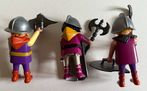 Playmobil Ritter 5 Soldaten lila mit Waffen für mittelalterliche Burg - Bild 13 von 15