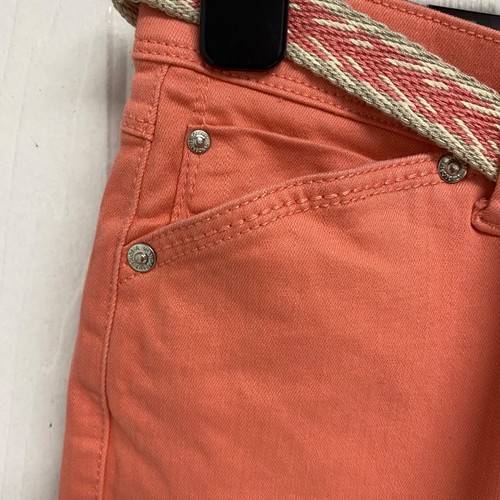 Gloria Vanderbild women's Skimmer Capri Jean pants orange size 6P - Picture 9 of 11