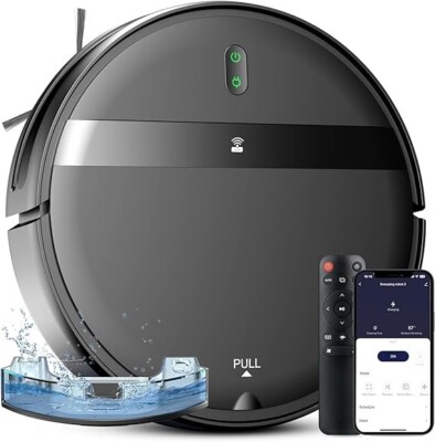 Robot aspirador combinado con WiFi/App/Alexa, robot aspirador, sin enredos.neuvo