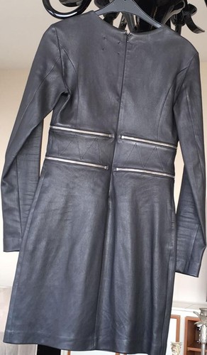 Academia Lederkleid Echtleder Lammleder Stretchleder Schwarz 40 M Neuwertig - Bild 5 von 9