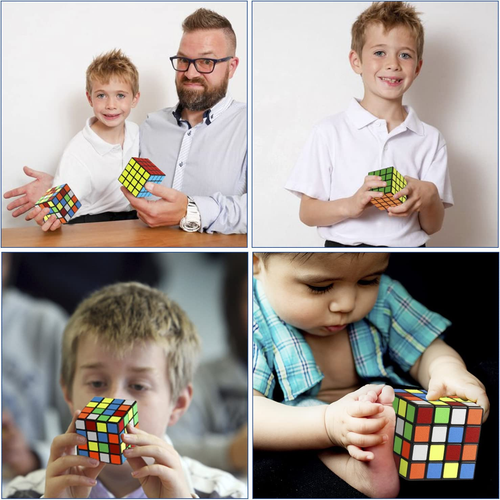 Speed Cube, Kinderspielzeug 4 x 4 x 4 glatt Brainteaser Puzzle wird schneller Smart Magi - Bild 7 von 7