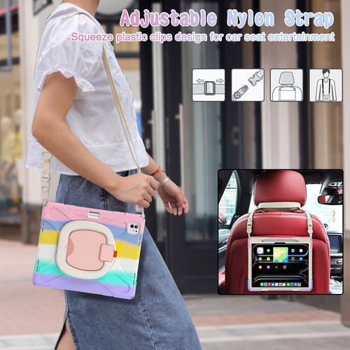 Full Body Shockproof Handle Stand Case Cover for Apple iPad Pro 13 inch M4 2024 - Foto 87 di 114