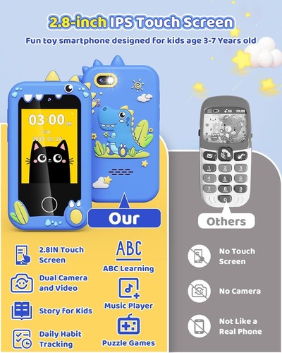 Kids Toy Smartphone, Gifts and Toys for Boys Ages 3-8 Years Old, Fake Play To... - Picture 6 of 9