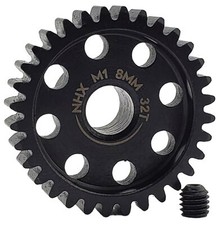 NEW NHX RC MOD1 8mm Bore Hardened Steel 32T Pinion Gear Speed Run Drag Racing