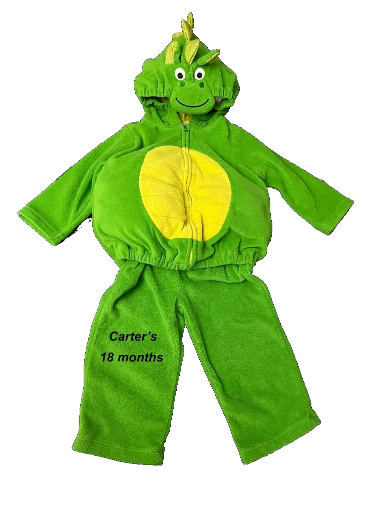 Carters Baby Boy Dinosaur Costume w/Pants 18 months Padded Fleece