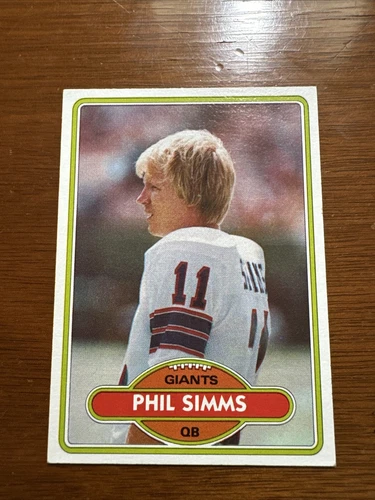 1980 Topps #225 Phil Simms New York Giants RC Rookie Card