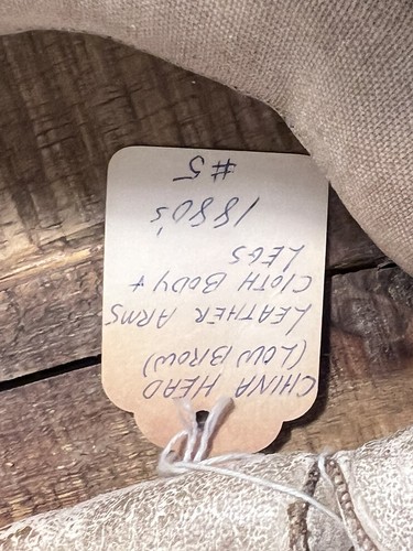 Große antike deutsche 18 Zoll glasierte Flat Top China 5 Schulter Kopf Dame Puppe B4 - Bild 8 von 12