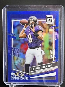 2023 Optic Lamar Jackson Crd#14 Blue Prizm 118/199