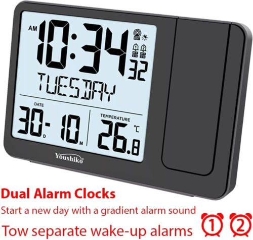 Youshiko Projection Clock Radio Control 2023 UK Version