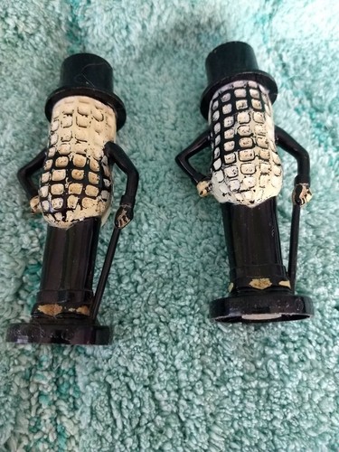 Vintage Pyro Pflanzgefäße Mr. Peanut Kunststoff Salz & Pfefferstreuer Made in USA  - Bild 7 von 8