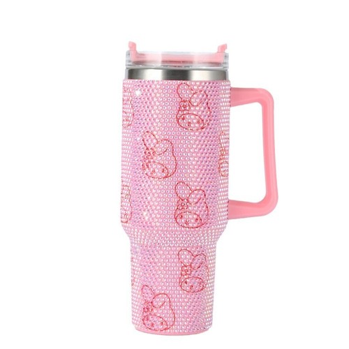 SANRIO Water Bottle Vacuum Flask Kuromi Insulated Cup Travel Stainless Steel Mug - Picture 4 of 12