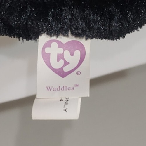Juguete de peluche Ty Beanie Boos WADDLES the Penguin (etiquetas Sold Eyes 2010) 6" NUEVO MWMTs - Imagen 7 de 9