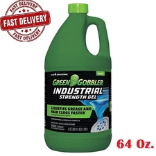 Green Gobbler Industrial Strength Drain Clog Remover & Cleaner Liquid Gel- 64oz.