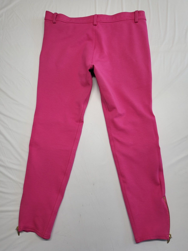 Juicy Couture Pants Womens Size 10 Athleisure Ponte Knit Hot Pink Zip Ankle - Picture 11 of 19